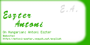 eszter antoni business card